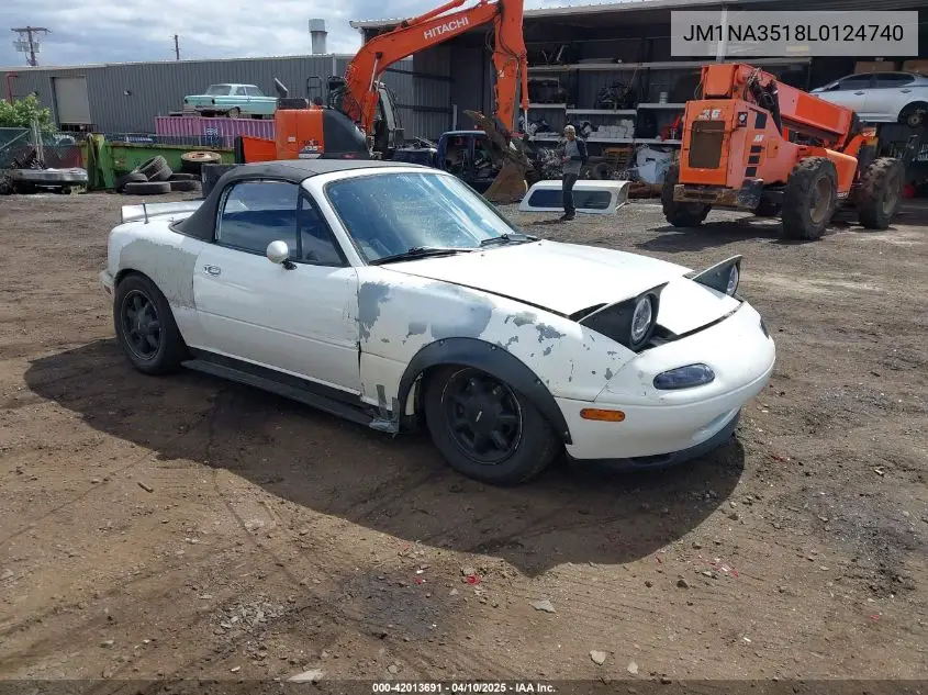 1990 Mazda Mx-5 Miata VIN: JM1NA3518L0124740 Lot: 42013691
