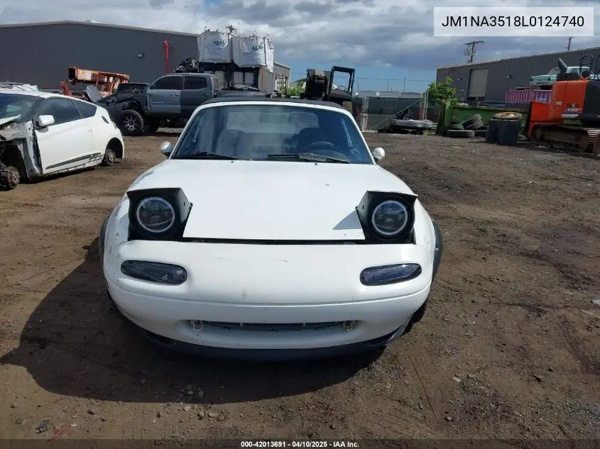 1990 Mazda Mx-5 Miata VIN: JM1NA3518L0124740 Lot: 42013691