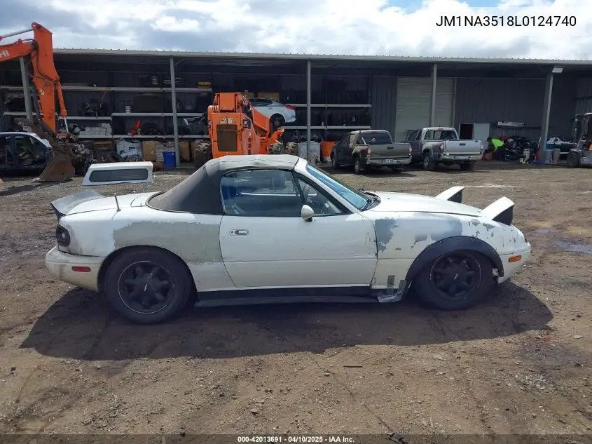 1990 Mazda Mx-5 Miata VIN: JM1NA3518L0124740 Lot: 42013691