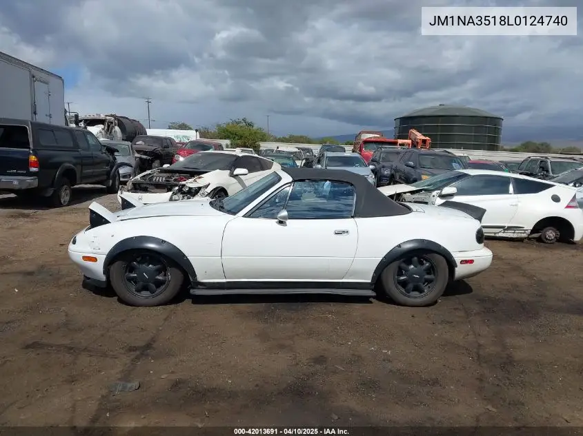 1990 Mazda Mx-5 Miata VIN: JM1NA3518L0124740 Lot: 42013691