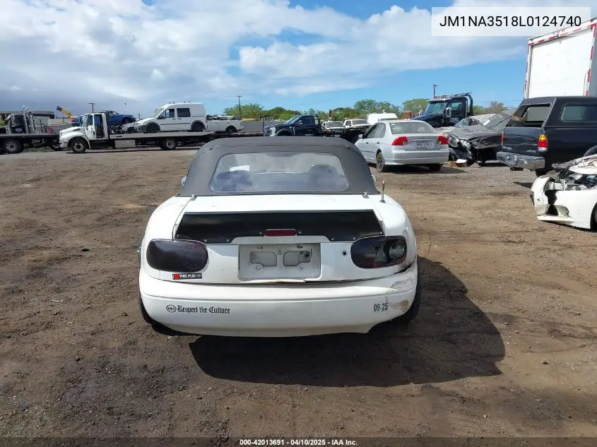 1990 Mazda Mx-5 Miata VIN: JM1NA3518L0124740 Lot: 42013691