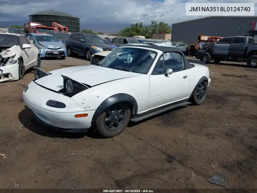 1990 Mazda Mx-5 Miata VIN: JM1NA3518L0124740 Lot: 42013691