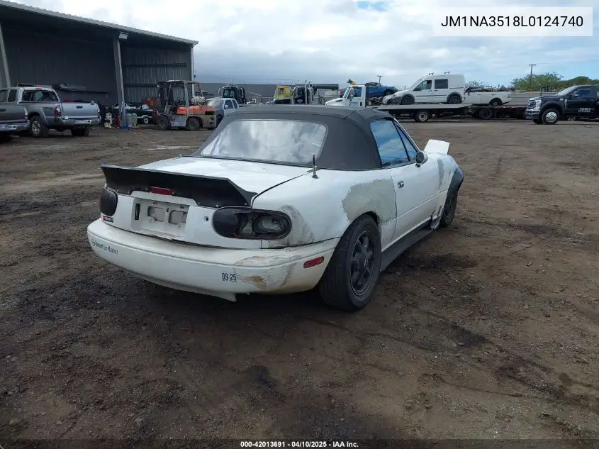 1990 Mazda Mx-5 Miata VIN: JM1NA3518L0124740 Lot: 42013691