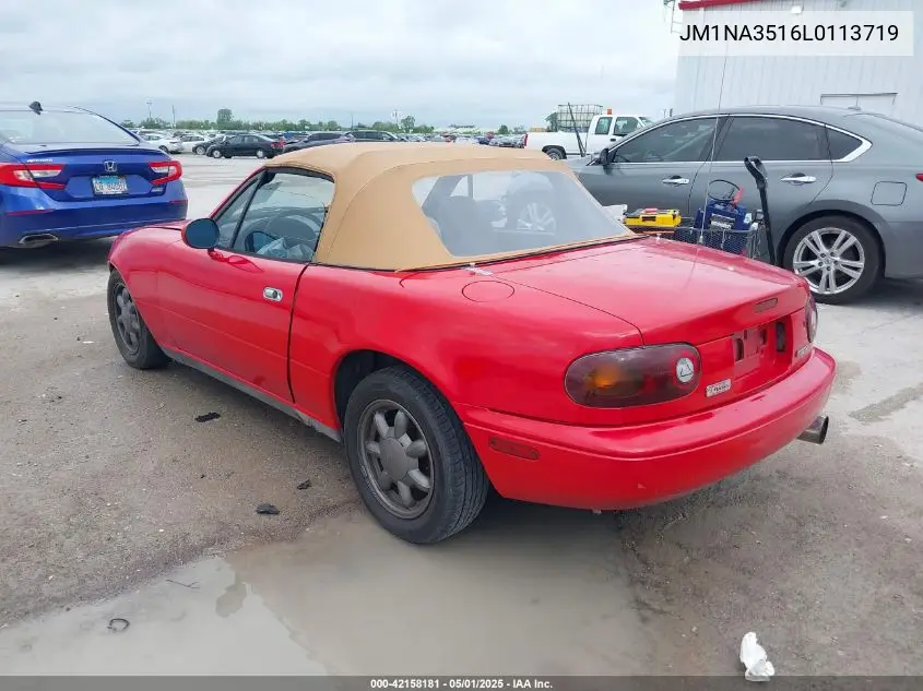 1990 Mazda Mx-5 Miata VIN: JM1NA3516L0113719 Lot: 42158181