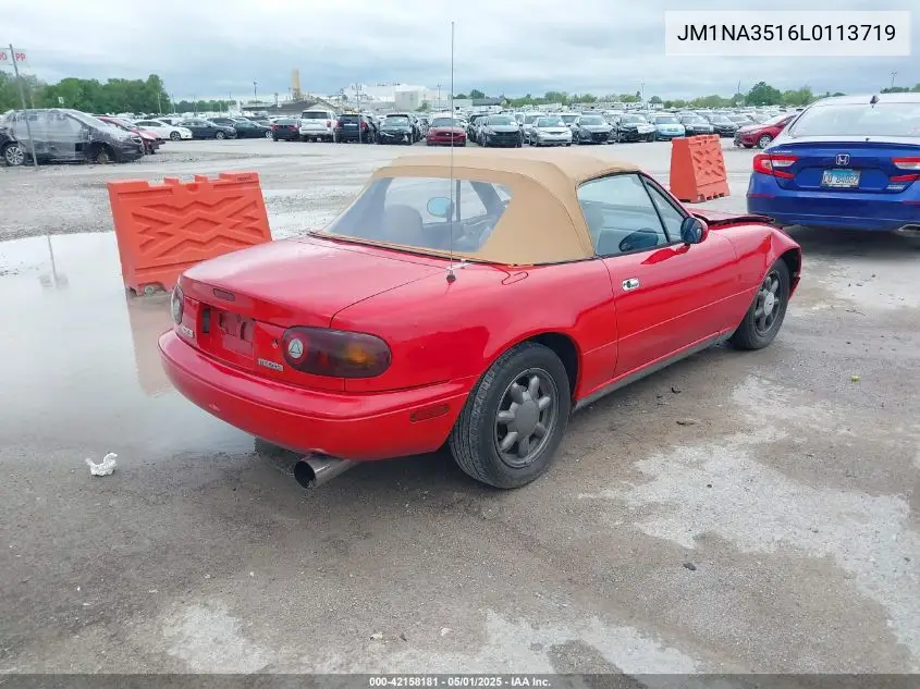 1990 Mazda Mx-5 Miata VIN: JM1NA3516L0113719 Lot: 42158181