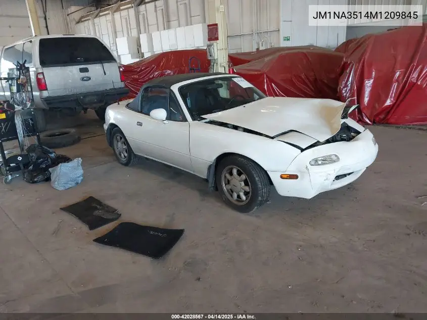 1991 Mazda Mx-5 Miata VIN: JM1NA3514M1209845 Lot: 42028567