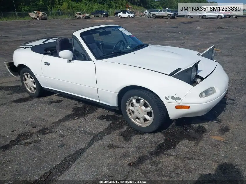 1991 Mazda Mx-5 Miata VIN: JM1NA3518M1233839 Lot: 42546371