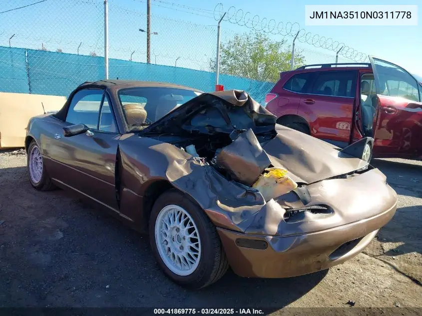 1992 Mazda Mx-5 Miata VIN: JM1NA3510N0311778 Lot: 41869775
