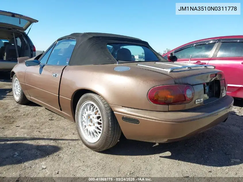 1992 Mazda Mx-5 Miata VIN: JM1NA3510N0311778 Lot: 41869775