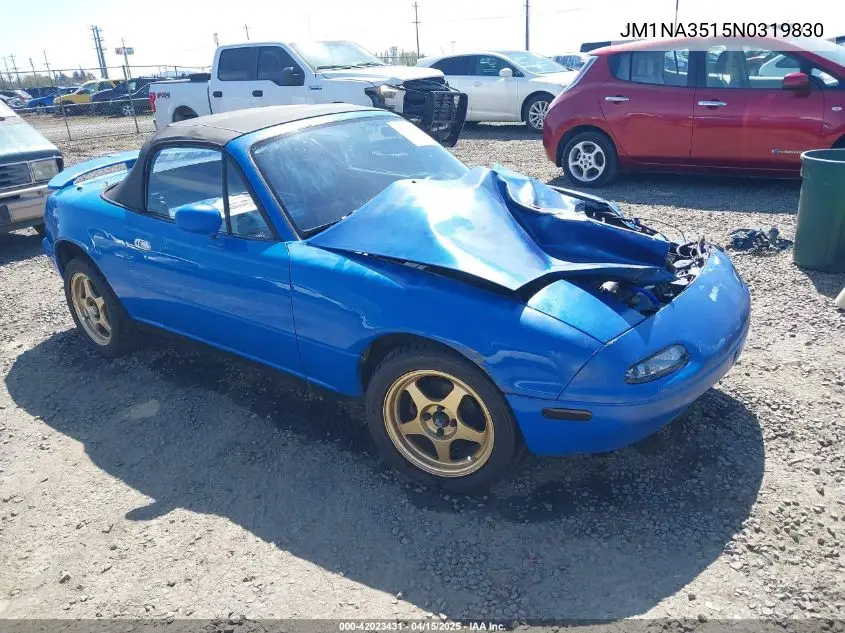 1992 Mazda Mx-5 Miata VIN: JM1NA3515N0319830 Lot: 42023431