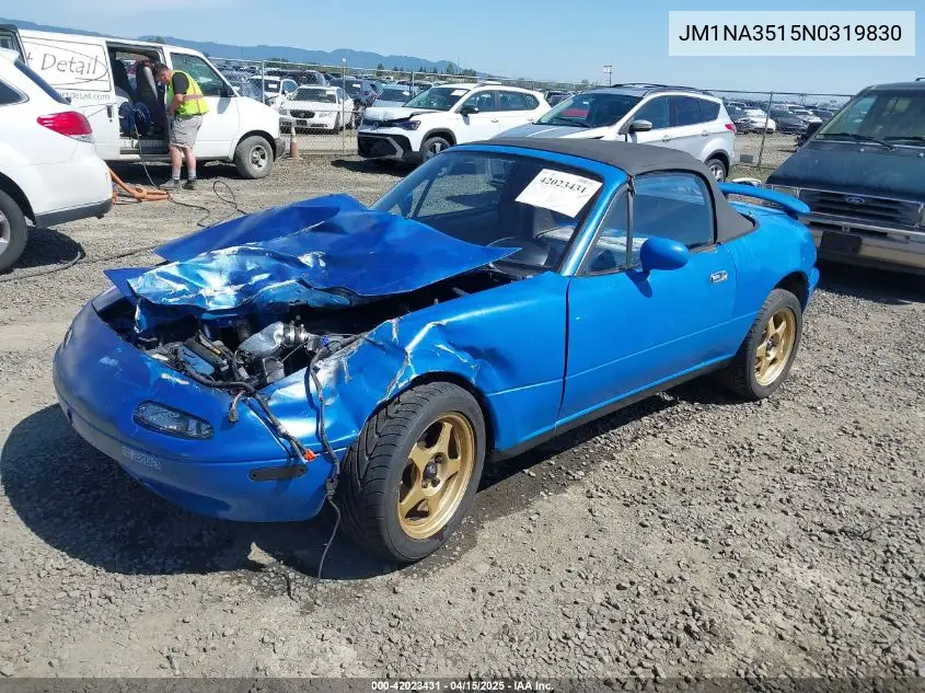 1992 Mazda Mx-5 Miata VIN: JM1NA3515N0319830 Lot: 42023431