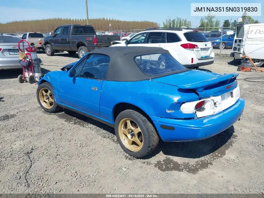 1992 Mazda Mx-5 Miata VIN: JM1NA3515N0319830 Lot: 42023431