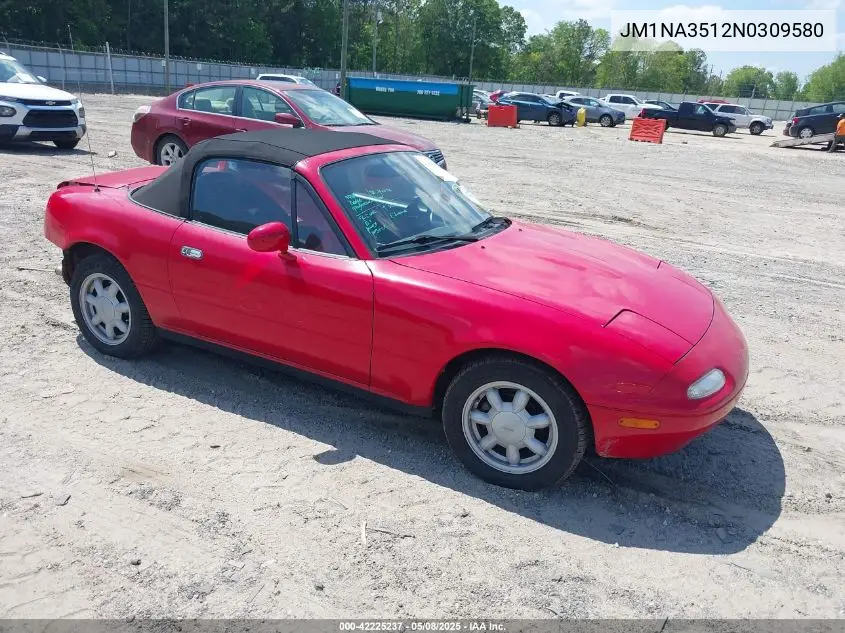 1992 Mazda Mx-5 Miata VIN: JM1NA3512N0309580 Lot: 42225237