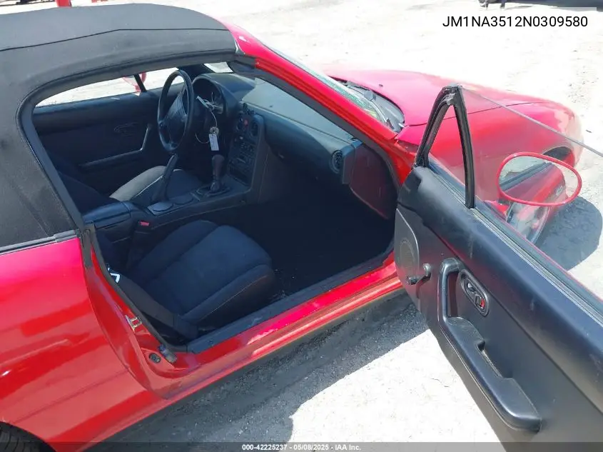 1992 Mazda Mx-5 Miata VIN: JM1NA3512N0309580 Lot: 42225237