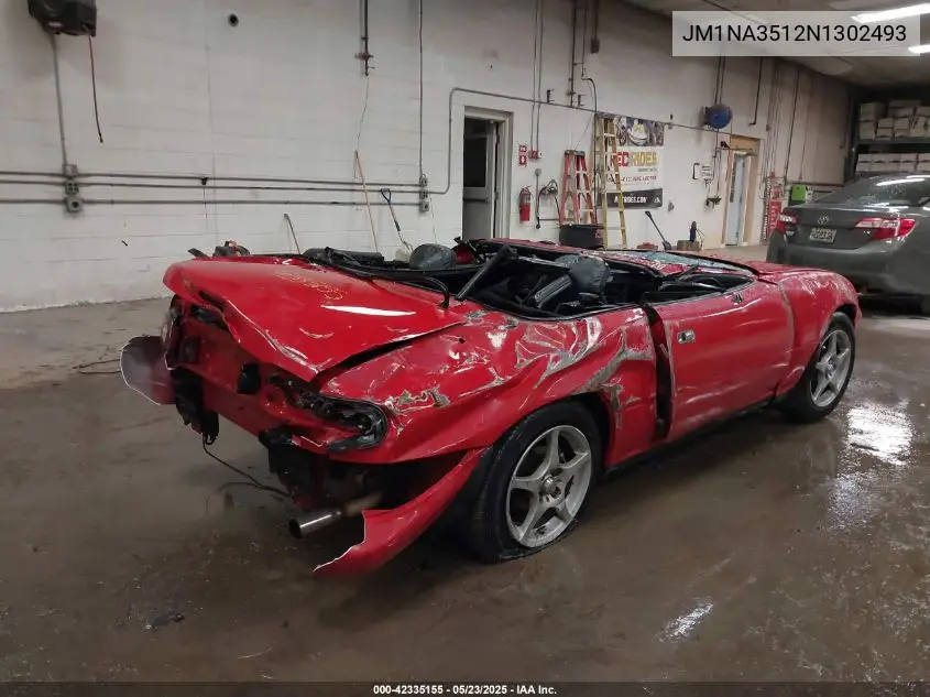 1992 Mazda Mx-5 Miata VIN: JM1NA3512N1302493 Lot: 42335155