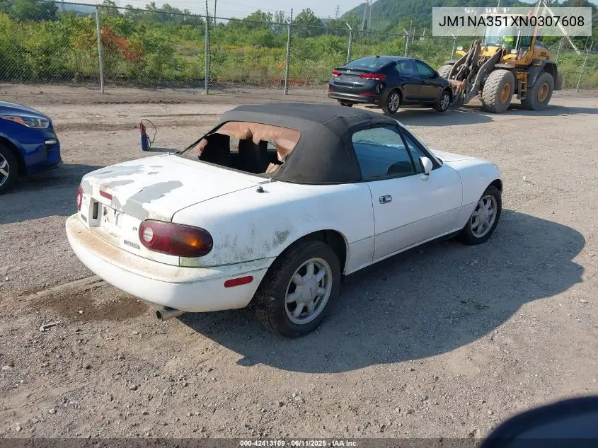 1992 Mazda Mx-5 Miata VIN: JM1NA351XN0307608 Lot: 42413109