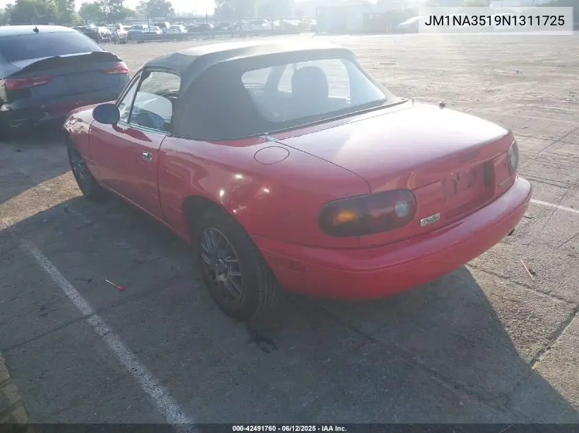 1992 Mazda Mx-5 Miata VIN: JM1NA3519N1311725 Lot: 42491760
