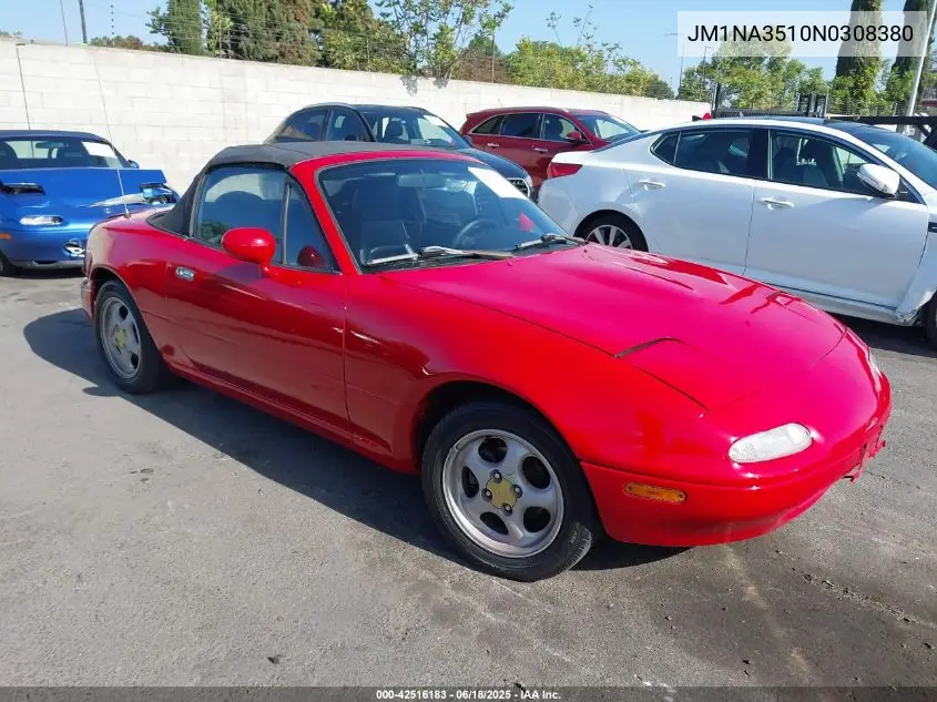 1992 Mazda Mx-5 Miata VIN: JM1NA3510N0308380 Lot: 42516183