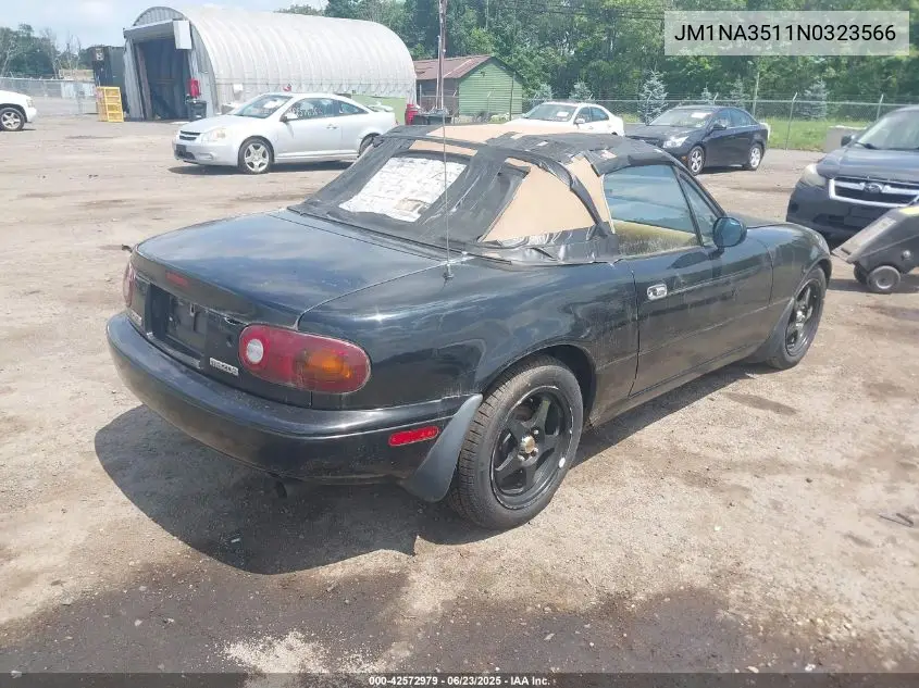 1992 Mazda Mx-5 Miata VIN: JM1NA3511N0323566 Lot: 42572979