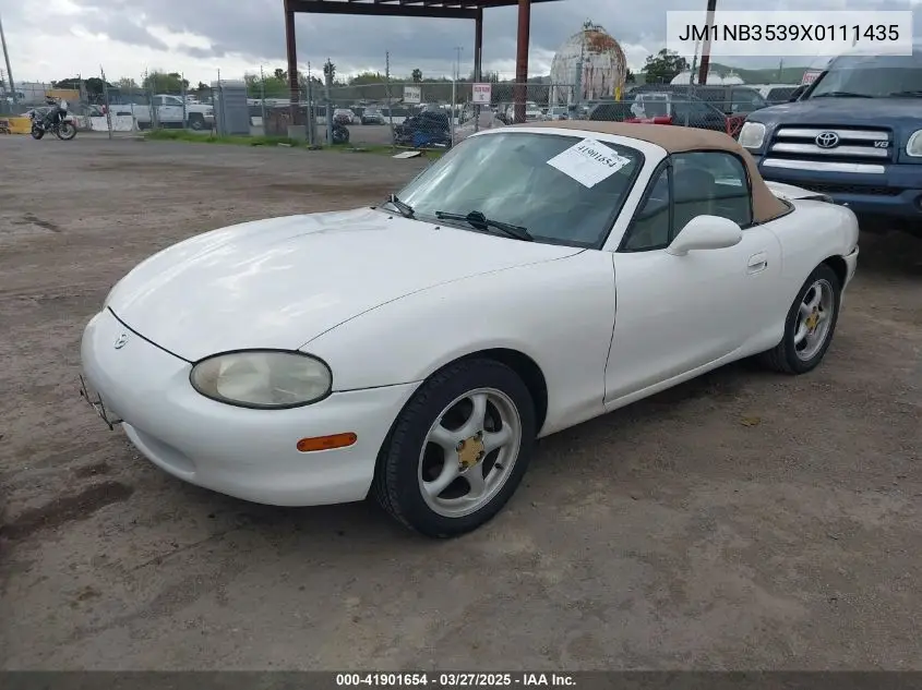 1999 Mazda Mx-5 Miata Leather Pkg/Popular Equipment Pkg/Sports Pkg/Touring Pkg VIN: JM1NB3539X0111435 Lot: 41901654
