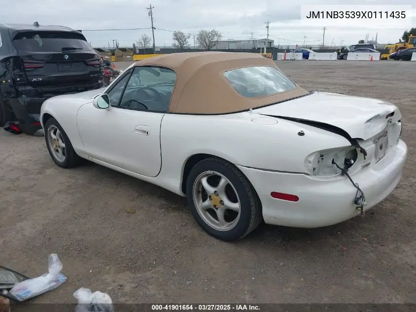 1999 Mazda Mx-5 Miata Leather Pkg/Popular Equipment Pkg/Sports Pkg/Touring Pkg VIN: JM1NB3539X0111435 Lot: 41901654