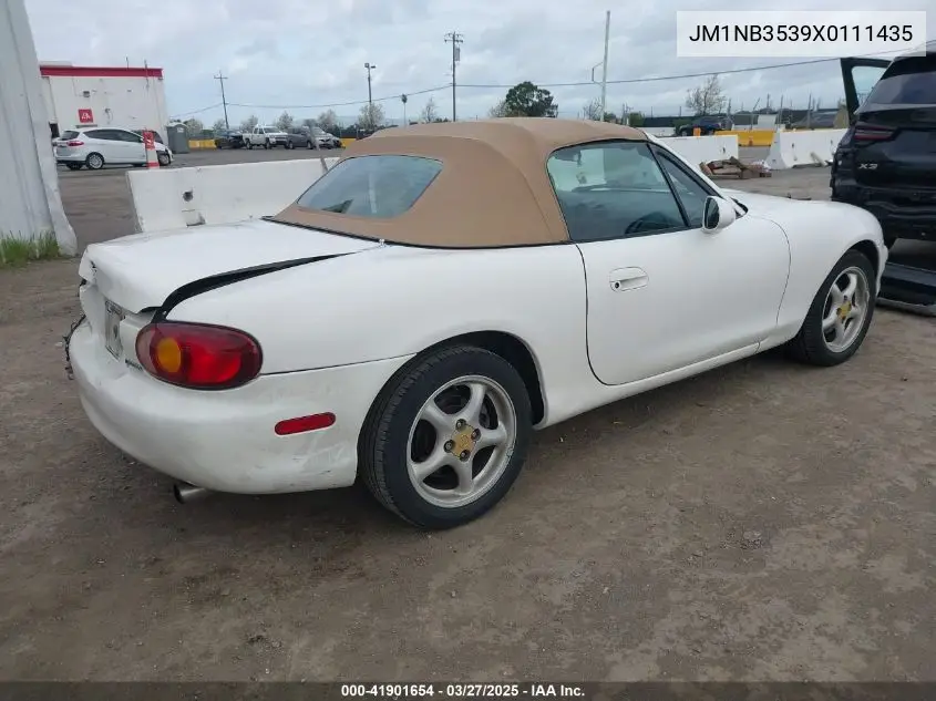 1999 Mazda Mx-5 Miata Leather Pkg/Popular Equipment Pkg/Sports Pkg/Touring Pkg VIN: JM1NB3539X0111435 Lot: 41901654
