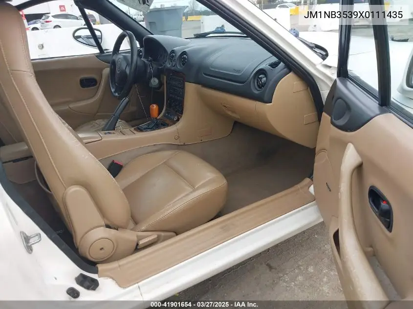 1999 Mazda Mx-5 Miata Leather Pkg/Popular Equipment Pkg/Sports Pkg/Touring Pkg VIN: JM1NB3539X0111435 Lot: 41901654