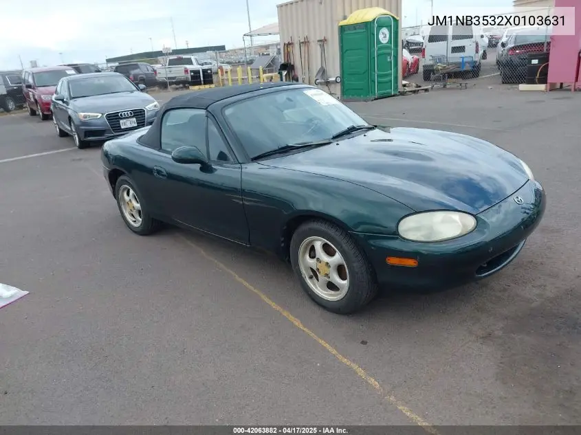 1999 Mazda Mx-5 Miata Leather Pkg/Popular Equipment Pkg/Sports Pkg/Touring Pkg VIN: JM1NB3532X0103631 Lot: 42063882