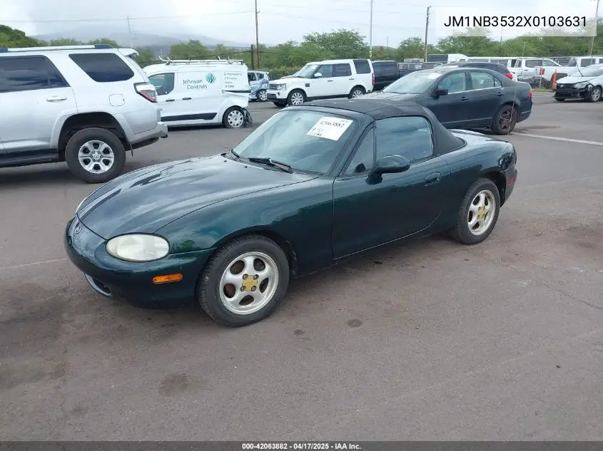 1999 Mazda Mx-5 Miata Leather Pkg/Popular Equipment Pkg/Sports Pkg/Touring Pkg VIN: JM1NB3532X0103631 Lot: 42063882