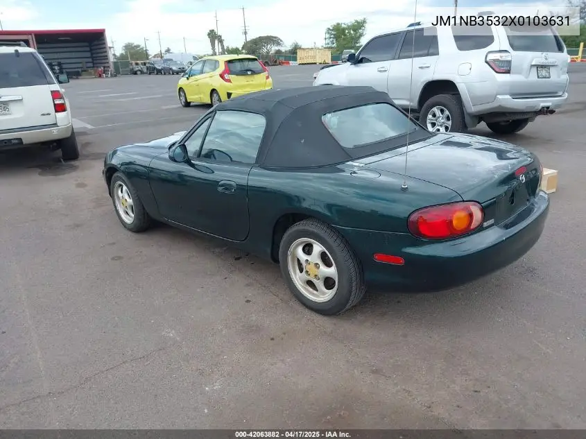 1999 Mazda Mx-5 Miata Leather Pkg/Popular Equipment Pkg/Sports Pkg/Touring Pkg VIN: JM1NB3532X0103631 Lot: 42063882