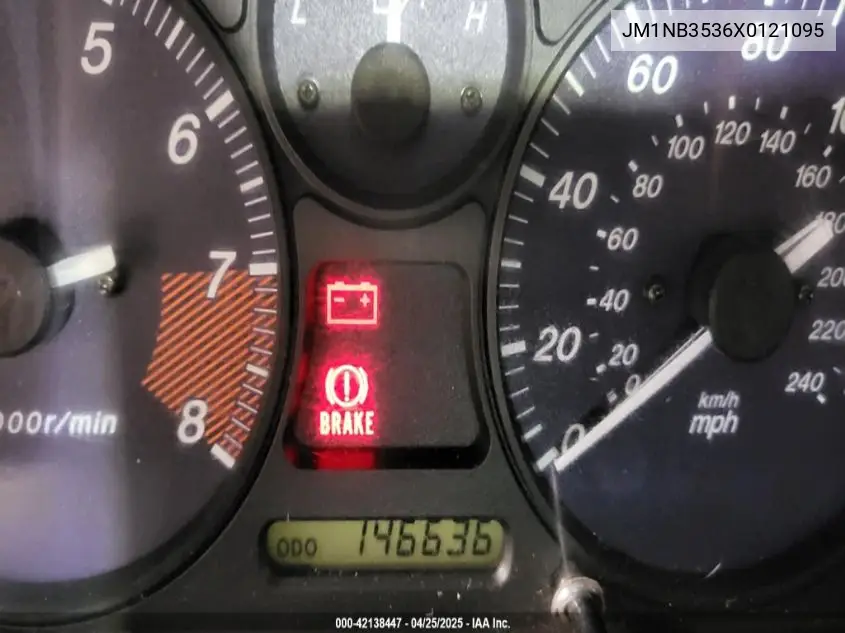 1999 Mazda Mx-5 Miata VIN: JM1NB3536X0121095 Lot: 42138447