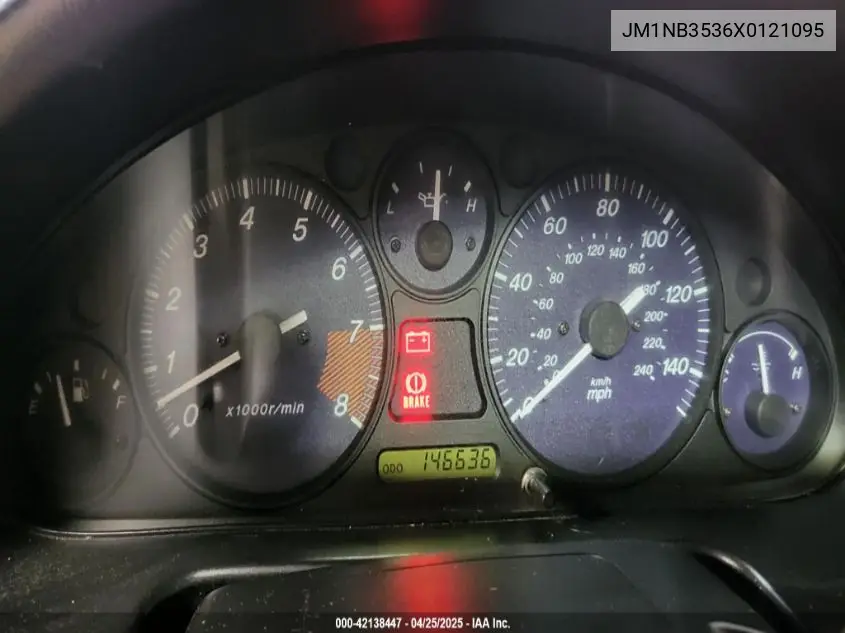 1999 Mazda Mx-5 Miata VIN: JM1NB3536X0121095 Lot: 42138447