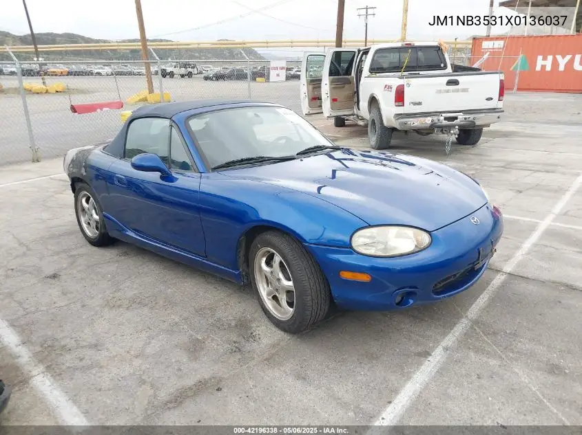 1999 Mazda Mx-5 Miata Leather Pkg/Popular Equipment Pkg/Sports Pkg/Touring Pkg VIN: JM1NB3531X0136037 Lot: 42196338