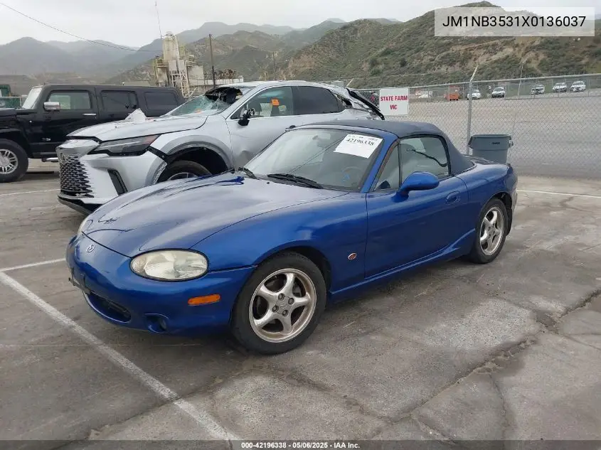 1999 Mazda Mx-5 Miata Leather Pkg/Popular Equipment Pkg/Sports Pkg/Touring Pkg VIN: JM1NB3531X0136037 Lot: 42196338