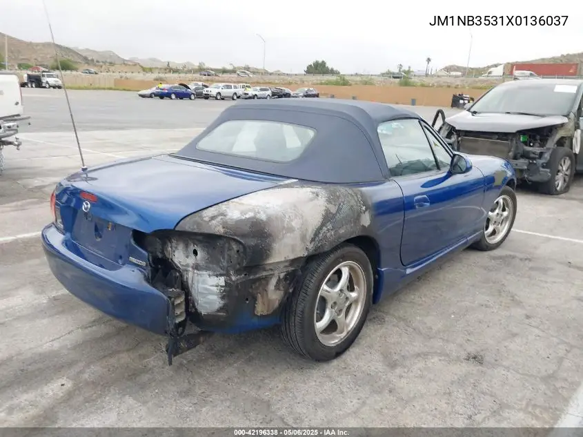 1999 Mazda Mx-5 Miata Leather Pkg/Popular Equipment Pkg/Sports Pkg/Touring Pkg VIN: JM1NB3531X0136037 Lot: 42196338