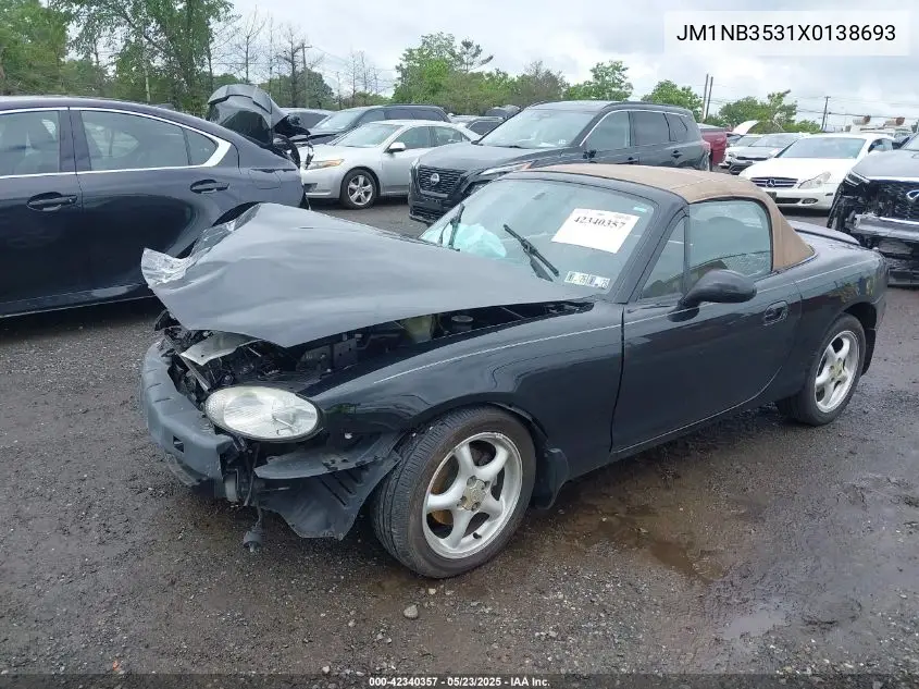 1999 Mazda Mx-5 Miata VIN: JM1NB3531X0138693 Lot: 42340357