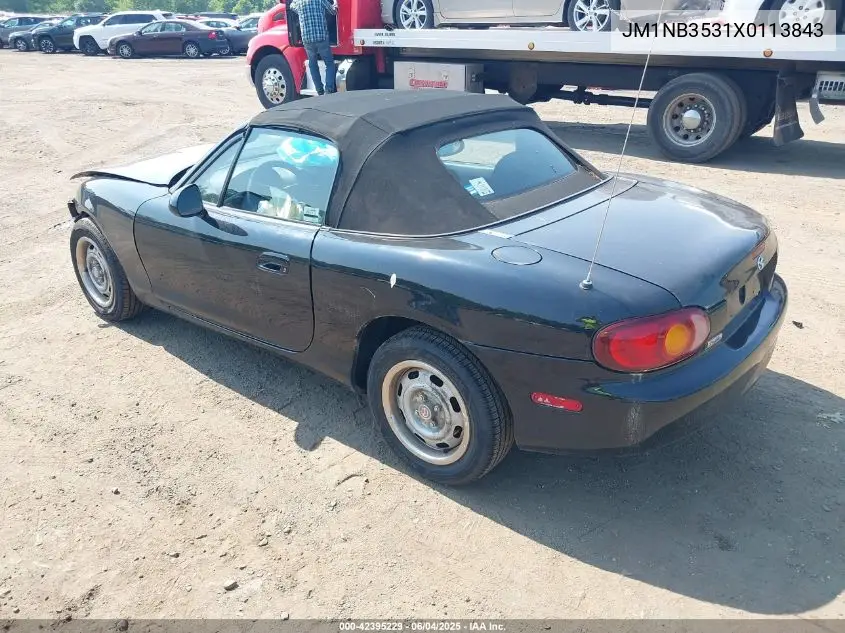 1999 Mazda Mx-5 Miata Leather Pkg/Popular Equipment Pkg/Sports Pkg/Touring/Touring Pkg VIN: JM1NB3531X0113843 Lot: 42395229