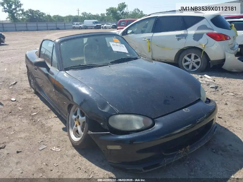 1999 Mazda Mx-5 Miata Leather Pkg/Popular Equipment Pkg/Sports Pkg/Touring/Touring Pkg VIN: JM1NB3539X0112181 Lot: 42397232