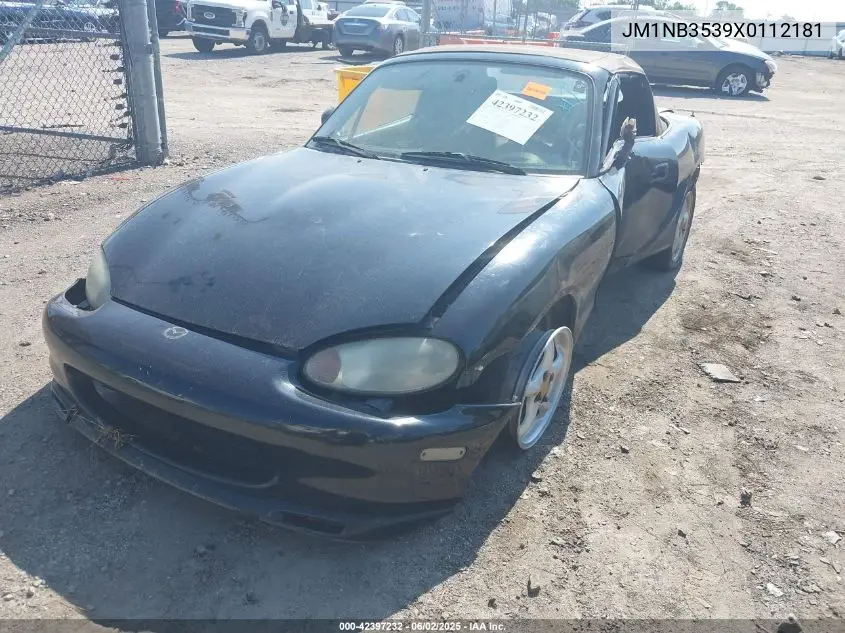 1999 Mazda Mx-5 Miata Leather Pkg/Popular Equipment Pkg/Sports Pkg/Touring/Touring Pkg VIN: JM1NB3539X0112181 Lot: 42397232