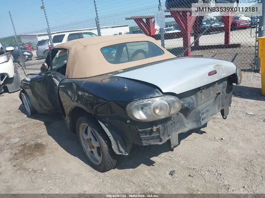 1999 Mazda Mx-5 Miata Leather Pkg/Popular Equipment Pkg/Sports Pkg/Touring/Touring Pkg VIN: JM1NB3539X0112181 Lot: 42397232