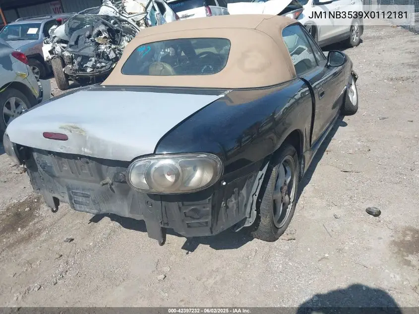 1999 Mazda Mx-5 Miata Leather Pkg/Popular Equipment Pkg/Sports Pkg/Touring/Touring Pkg VIN: JM1NB3539X0112181 Lot: 42397232