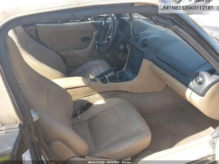 1999 Mazda Mx-5 Miata Leather Pkg/Popular Equipment Pkg/Sports Pkg/Touring/Touring Pkg VIN: JM1NB3539X0112181 Lot: 42397232