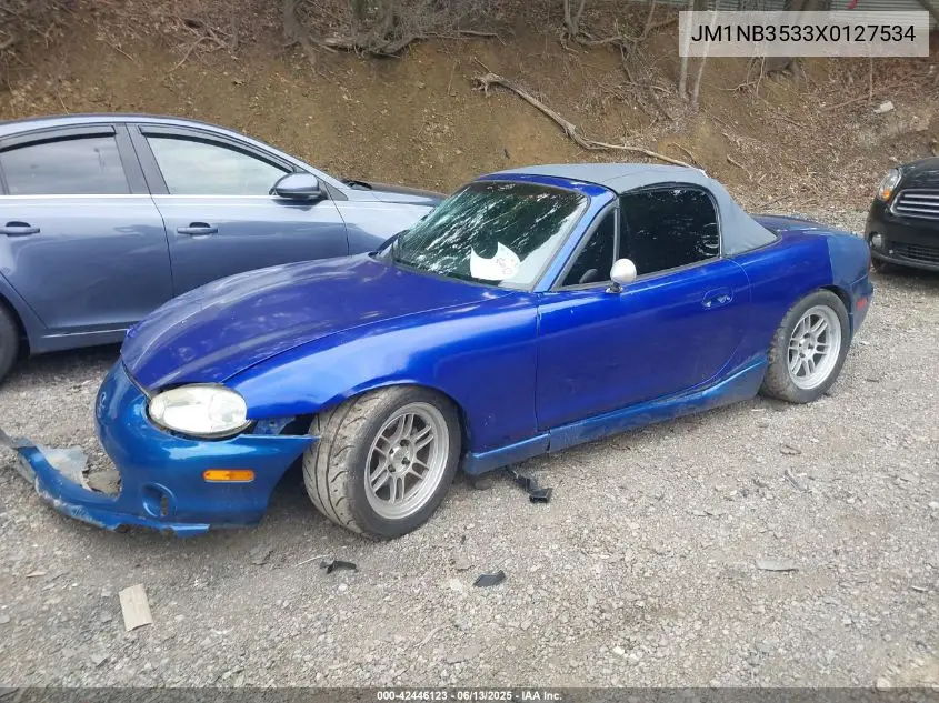 1999 Mazda Mx-5 Miata Leather Pkg/Popular Equipment Pkg/Sports Pkg/Touring Pkg VIN: JM1NB3533X0127534 Lot: 42446123
