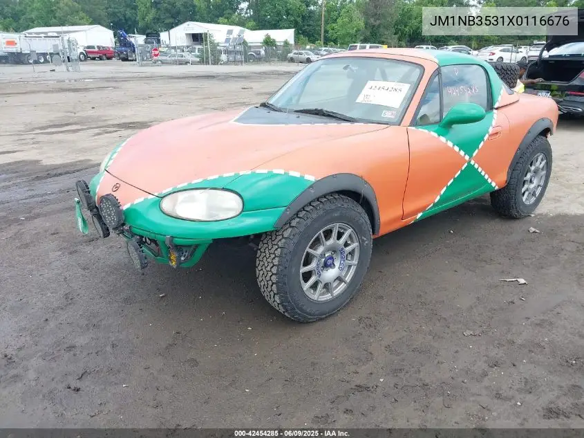 1999 Mazda Mx-5 Miata Leather Pkg/Popular Equipment Pkg/Sports Pkg/Touring Pkg VIN: JM1NB3531X0116676 Lot: 42454285