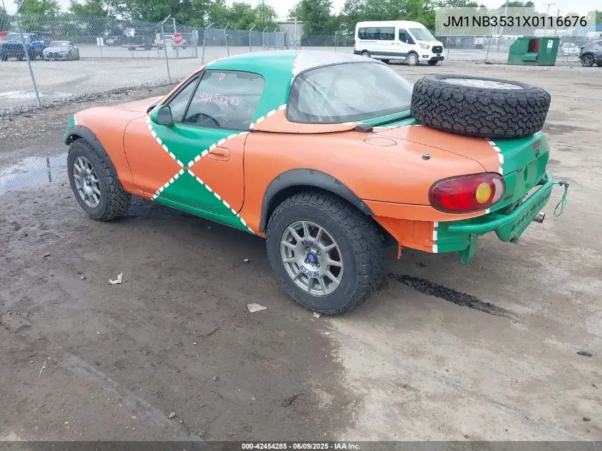 1999 Mazda Mx-5 Miata Leather Pkg/Popular Equipment Pkg/Sports Pkg/Touring Pkg VIN: JM1NB3531X0116676 Lot: 42454285