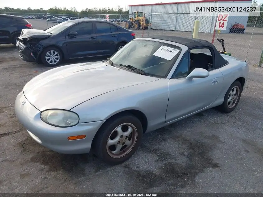 1999 Mazda Mx-5 Miata Leather Pkg/Popular Equipment Pkg/Sports Pkg/Touring Pkg VIN: JM1NB3534X0124237 Lot: 42536654
