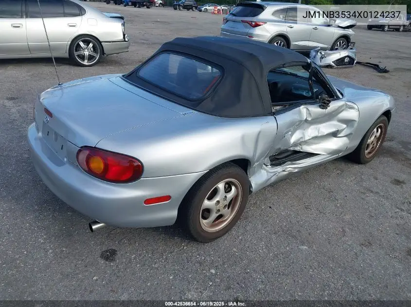 1999 Mazda Mx-5 Miata Leather Pkg/Popular Equipment Pkg/Sports Pkg/Touring Pkg VIN: JM1NB3534X0124237 Lot: 42536654