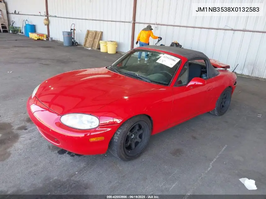 1999 Mazda Mx-5 Miata Leather Pkg/Popular Equipment Pkg/Sports Pkg/Touring Pkg VIN: JM1NB3538X0132583 Lot: 42553986