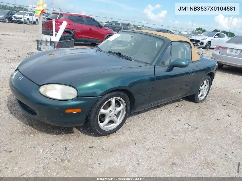 1999 Mazda Mx-5 Miata Leather Pkg/Popular Equipment Pkg/Sports Pkg/Touring Pkg VIN: JM1NB3537X0104581 Lot: 42574118