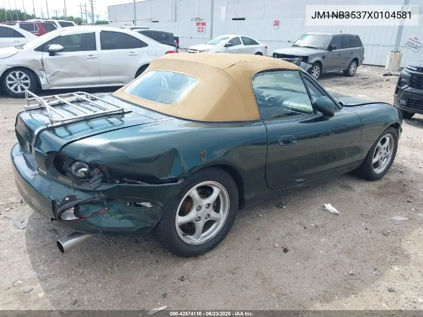 1999 Mazda Mx-5 Miata Leather Pkg/Popular Equipment Pkg/Sports Pkg/Touring Pkg VIN: JM1NB3537X0104581 Lot: 42574118
